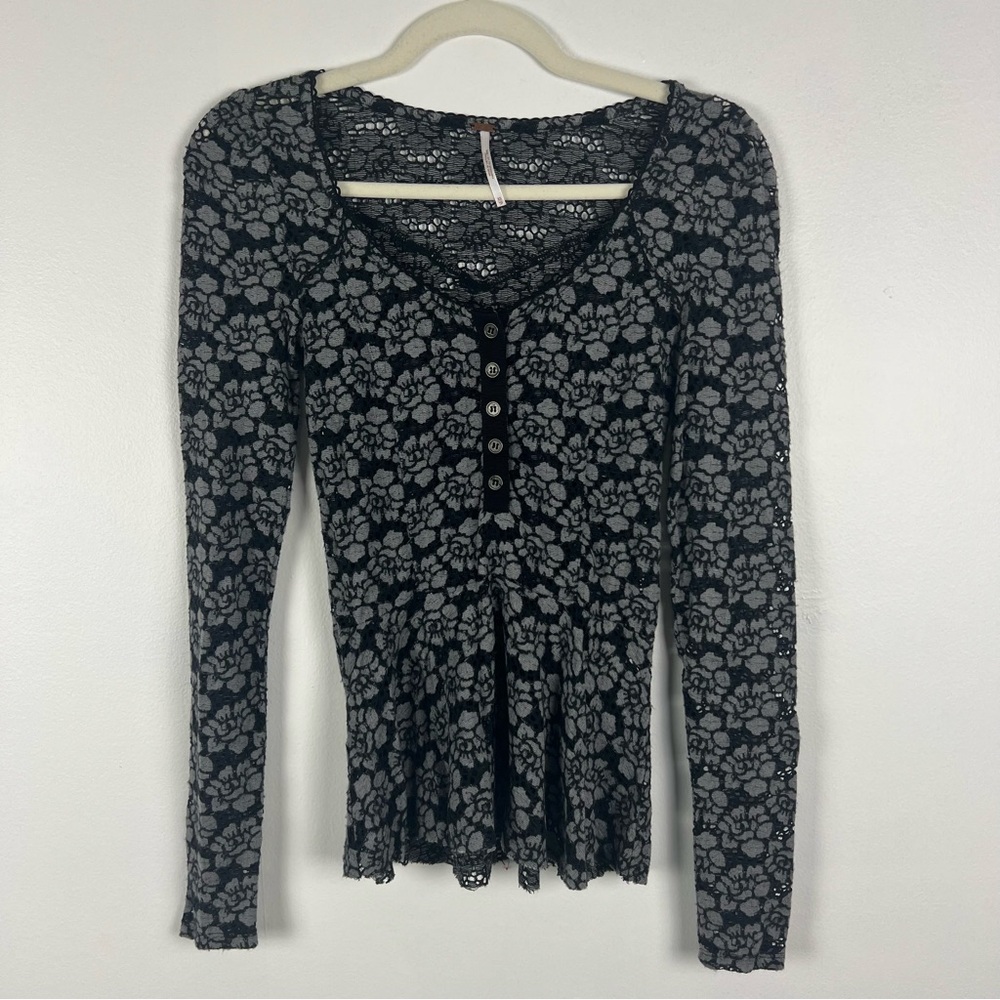 Free People Long Sleeve Lace Top ASO Hayden Panettiere ‘Nashville’ Size XS